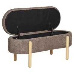 House Nordic Opbergbankje Branca Polyester Bruin