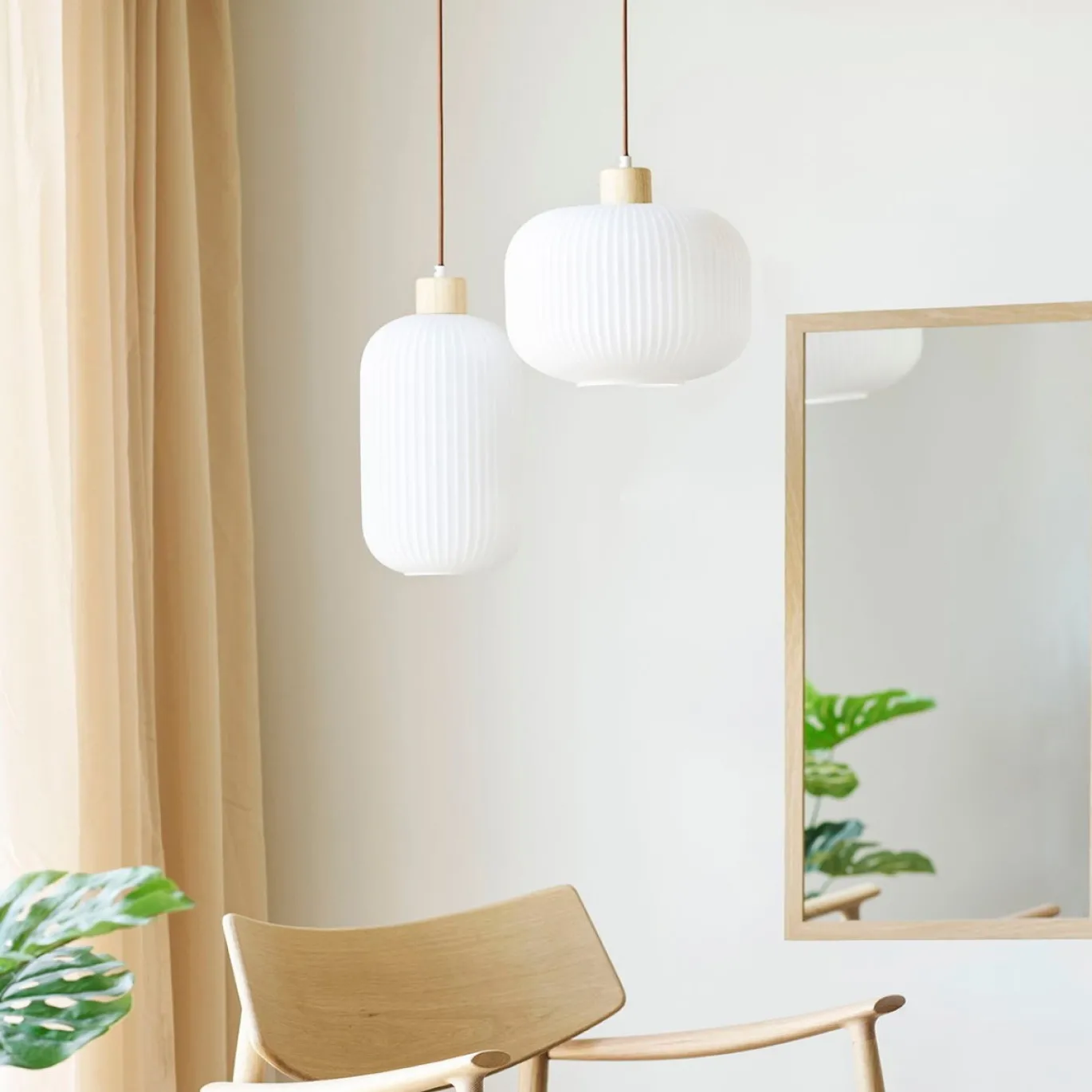 House Nordic Plafondlamp Argalo Glas Wit ø30cm