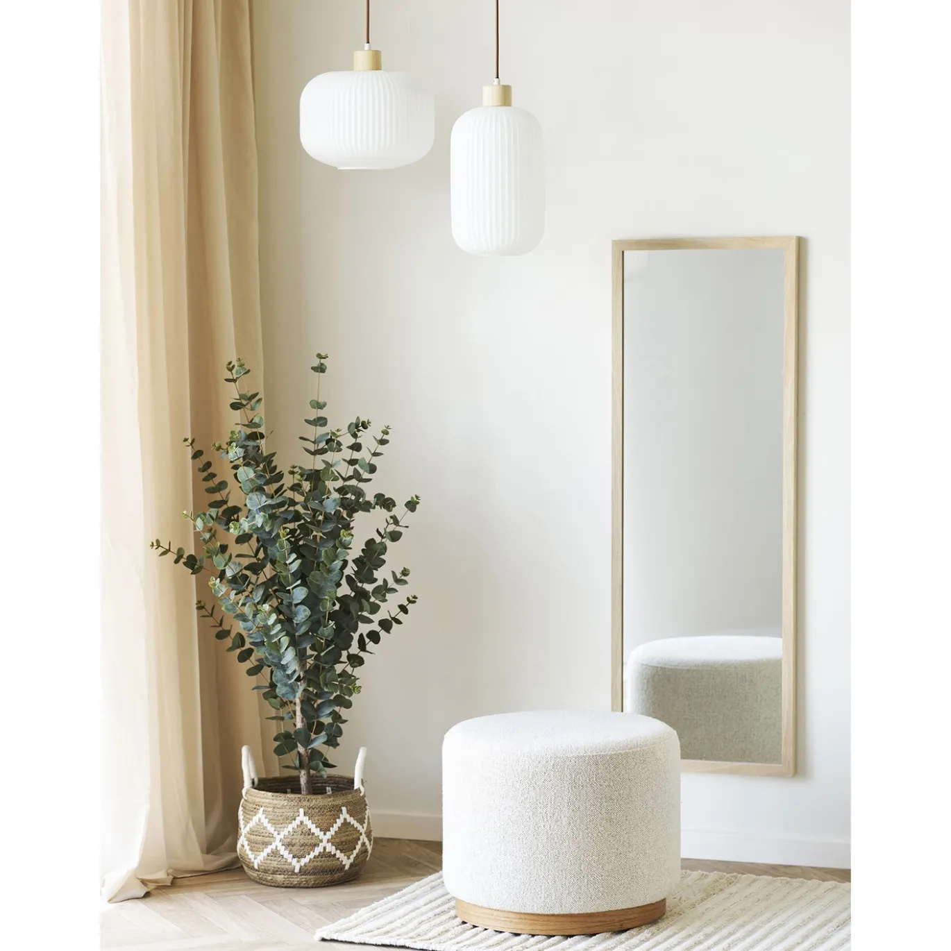 House Nordic Plafondlamp Argalo Glas Wit ø30cm