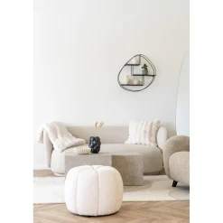 House Nordic Poef Paisley Off White Ø48x38 cm