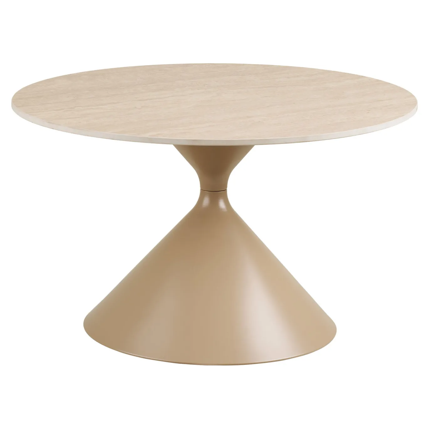 House Nordic Salontafel Annecy Keramisch/Travertin Zand ø70cm