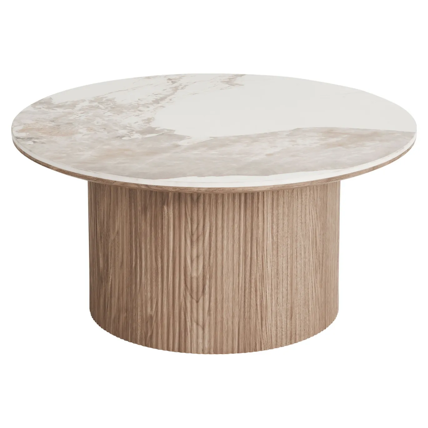 House Nordic Salontafel Athens Keramisch Wit/Bruin ø80cm