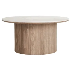 House Nordic Salontafel Athens Keramisch Wit/Bruin ø80cm