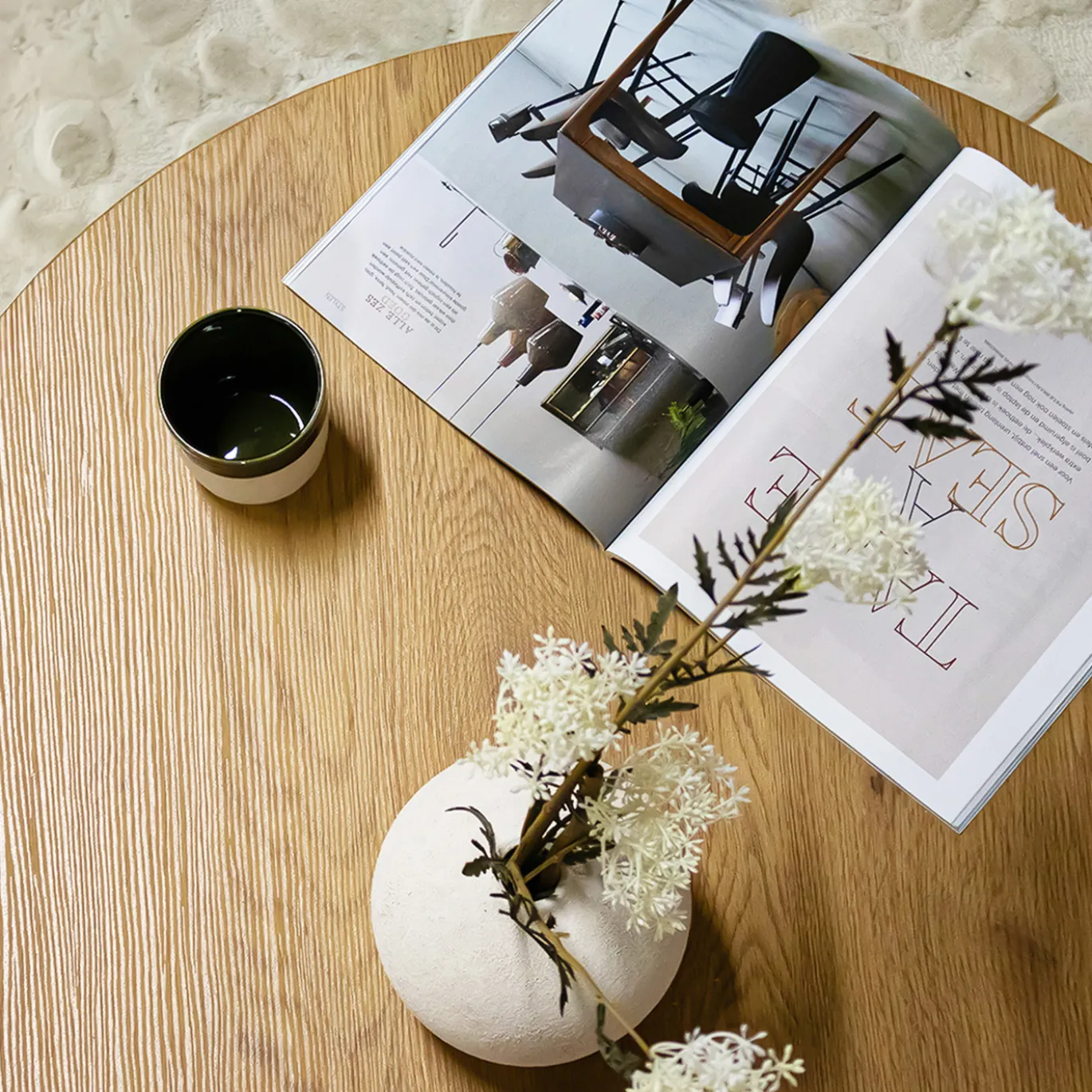 House Nordic Salontafel Boavista Naturel Ø80x45 cm