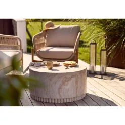 House Nordic Salontafel Bonn Fiberclay Naturel ø70cm