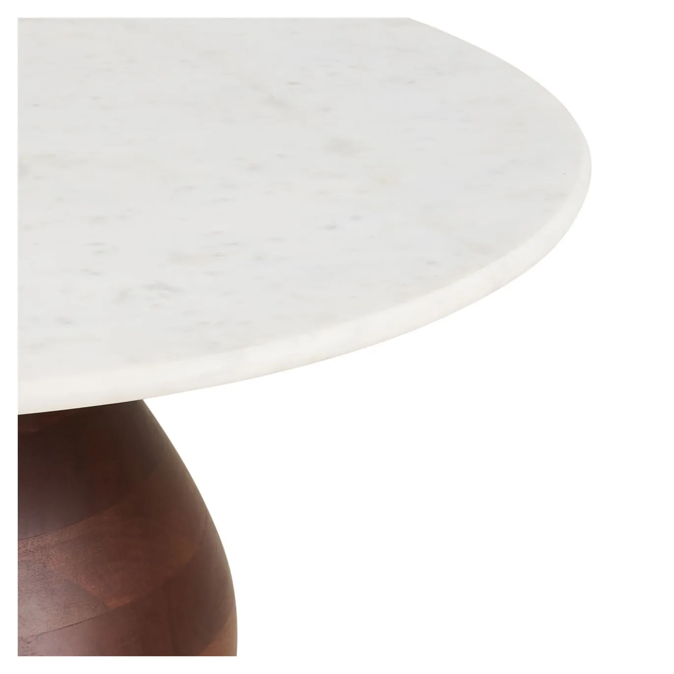 House Nordic Salontafel Heide Mango Donkerbruin/Wit ø70cm