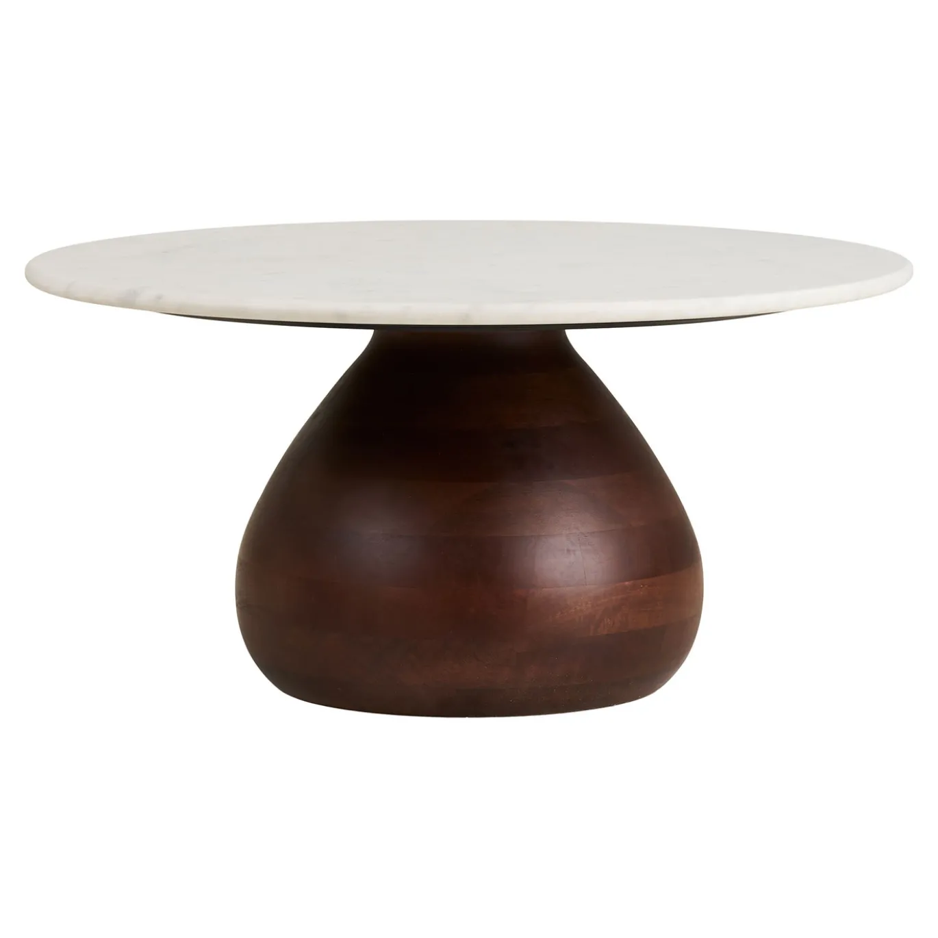 House Nordic Salontafel Heide Mango Donkerbruin/Wit ø70cm