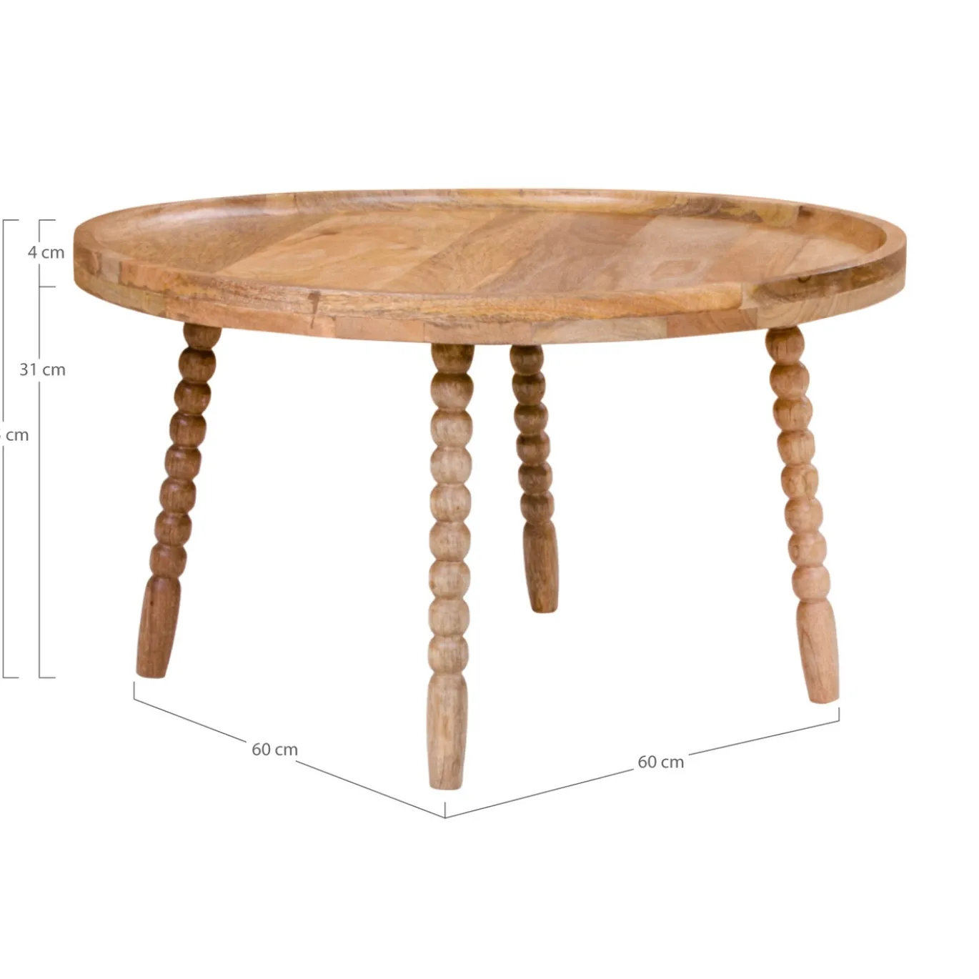 House Nordic Salontafel Jammu Mangohout Rond Ø60cm