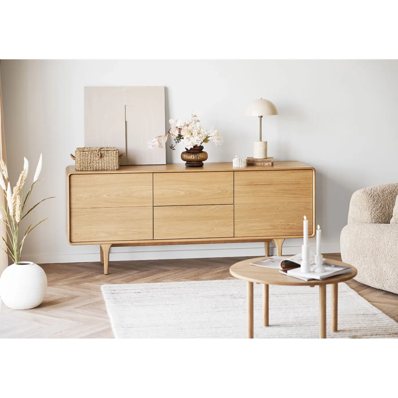 House Nordic Salontafel Jena Naturel ø70X40cm