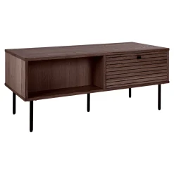 House Nordic Salontafel Kyoto 2 Lades Eikenfineer Smoked 50x100x45cm