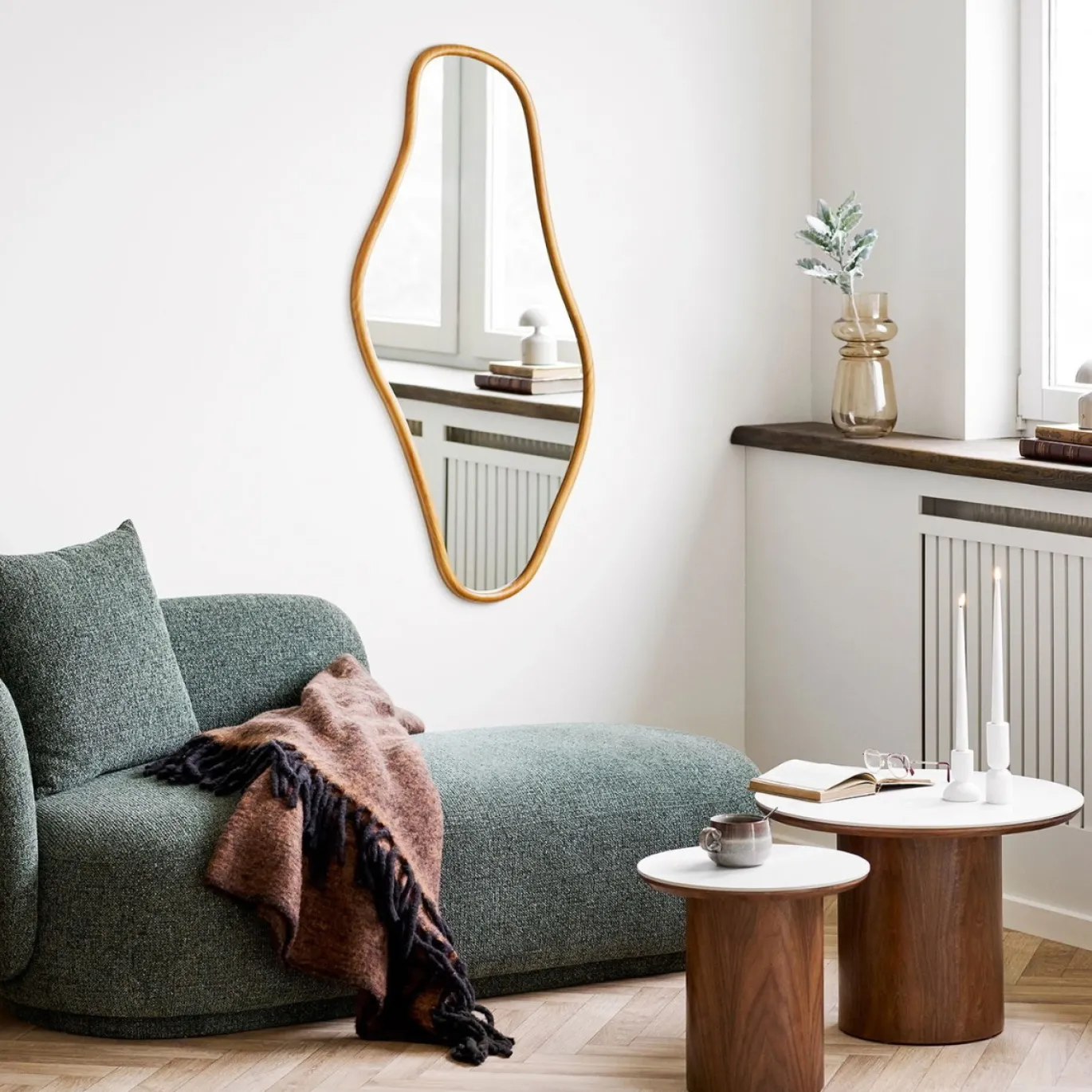 House Nordic Salontafel Noli Keramisch Wit/Bruin ø60cm