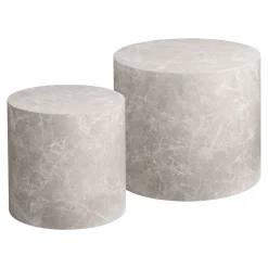 House Nordic Salontafel Prague Beige Marmerlook Set van 2