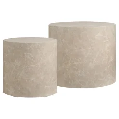 House Nordic Salontafel Prague Beige Marmerlook Set van 2