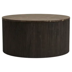 House Nordic Salontafel Rota Marmerlook Donkerbruin ø80cm