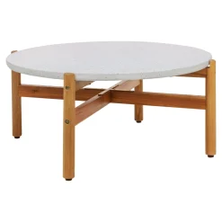 House Nordic Salontafel Terracina Acacia Naturel/Wit Ø84,5cm