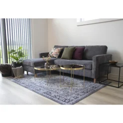 House Nordic Salontafel Venezia Messing Glas/Staal Ø70cm
