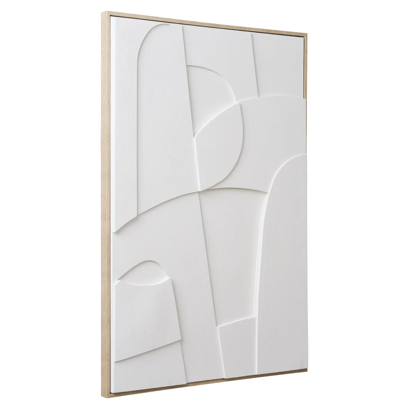 House Nordic Schilderij Madeline Relief Canvas Wit A 60x90cm