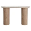 House Nordic Sidetable Athens Keramisch Wit/Bruin 120cm