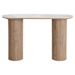 House Nordic Sidetable Athens Keramisch Wit/Bruin 120cm