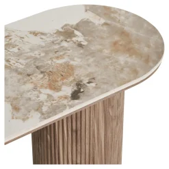 House Nordic Sidetable Athens Keramisch Wit/Bruin 120cm