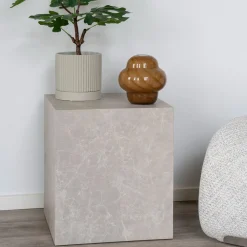 House Nordic Sidetable Prague MDF Marmer 40cm