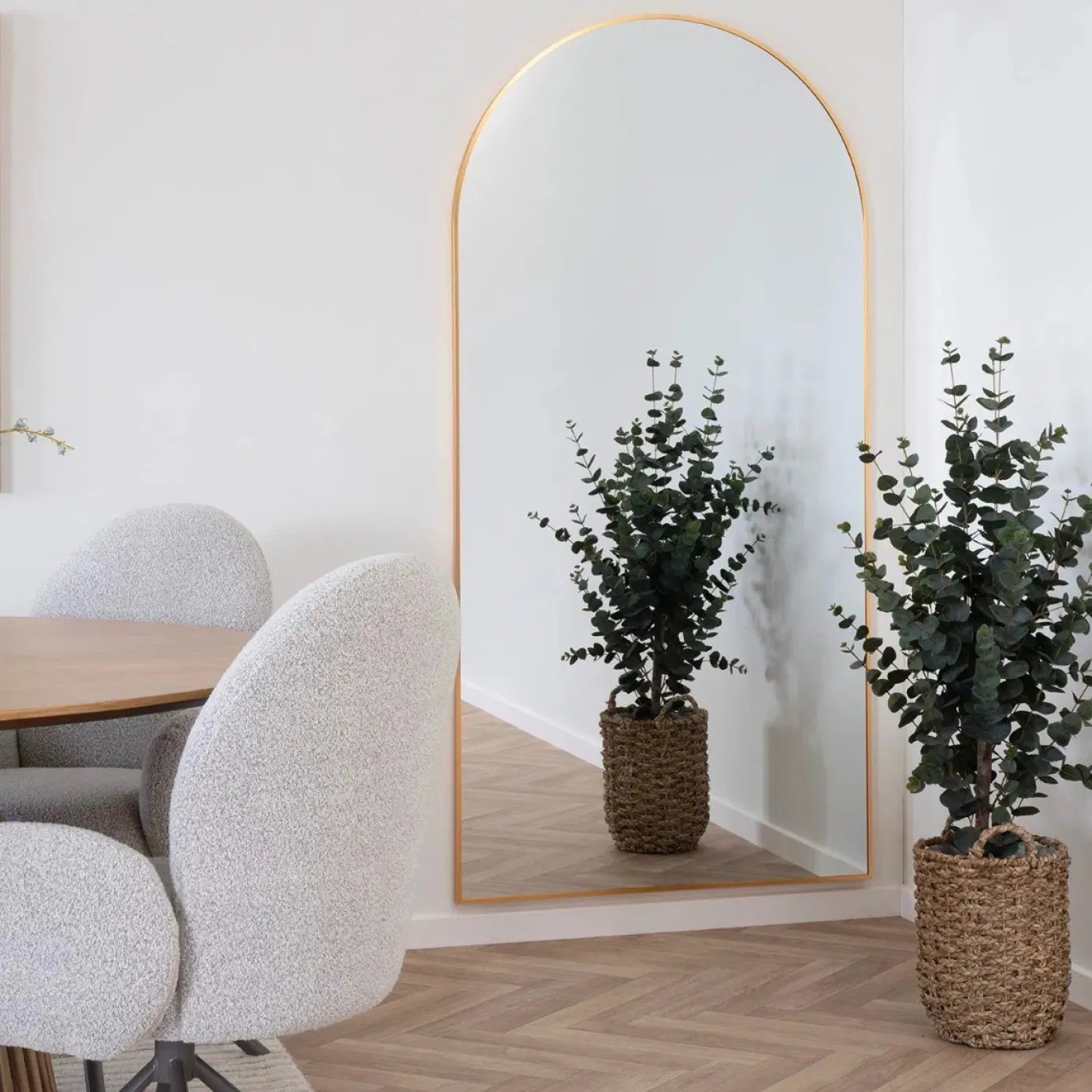 House Nordic Spiegel Madrid Aluminium Brass 90x180cm