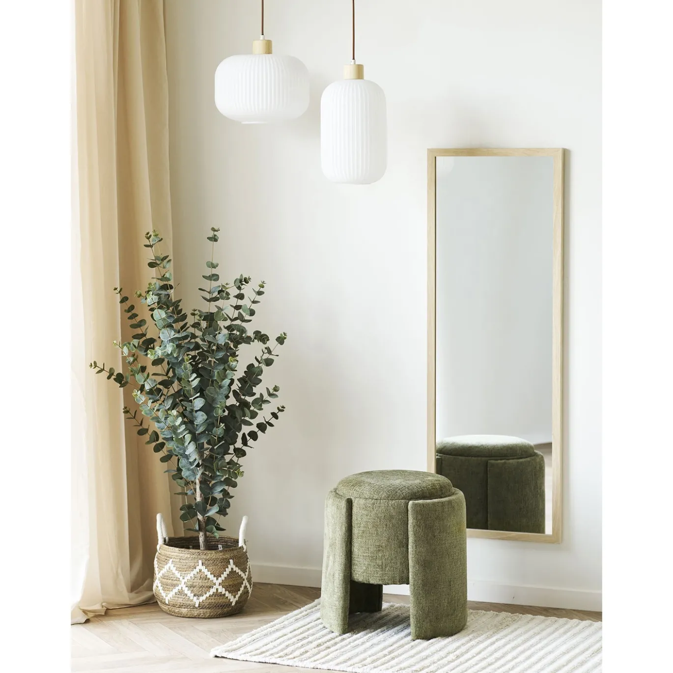 House Nordic Spiegel Scottsdale Naturel 45x110cm