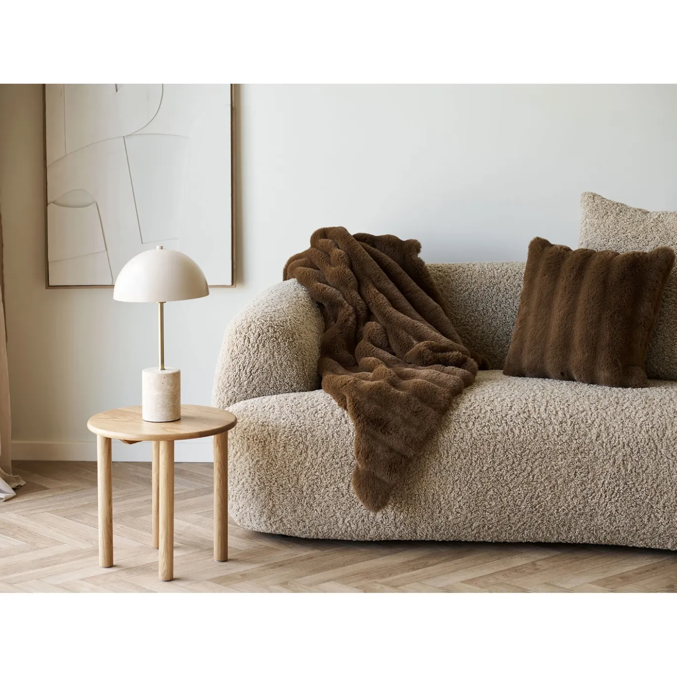 House Nordic Tafellamp Sheffield Metaal Beige