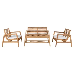 House Nordic Tuin Lounge Set Santander Teak Naturel