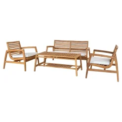 House Nordic Tuin Lounge Set Santander Teak Naturel