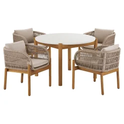 House Nordic Tuinset Terracina Eettafel + 4 Stoelen