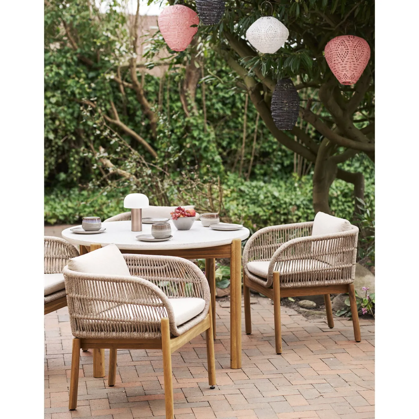 House Nordic Tuinset Terracina Eettafel + 4 Stoelen