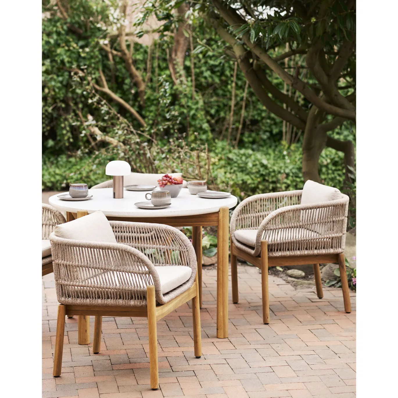 House Nordic Tuinset Terracina Eettafel + 4 Stoelen