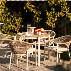 House Nordic Tuintafel Abela Zand/Naturel ø90cm