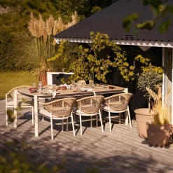 House Nordic Tuintafel Abela Zand/Naturel 200cm