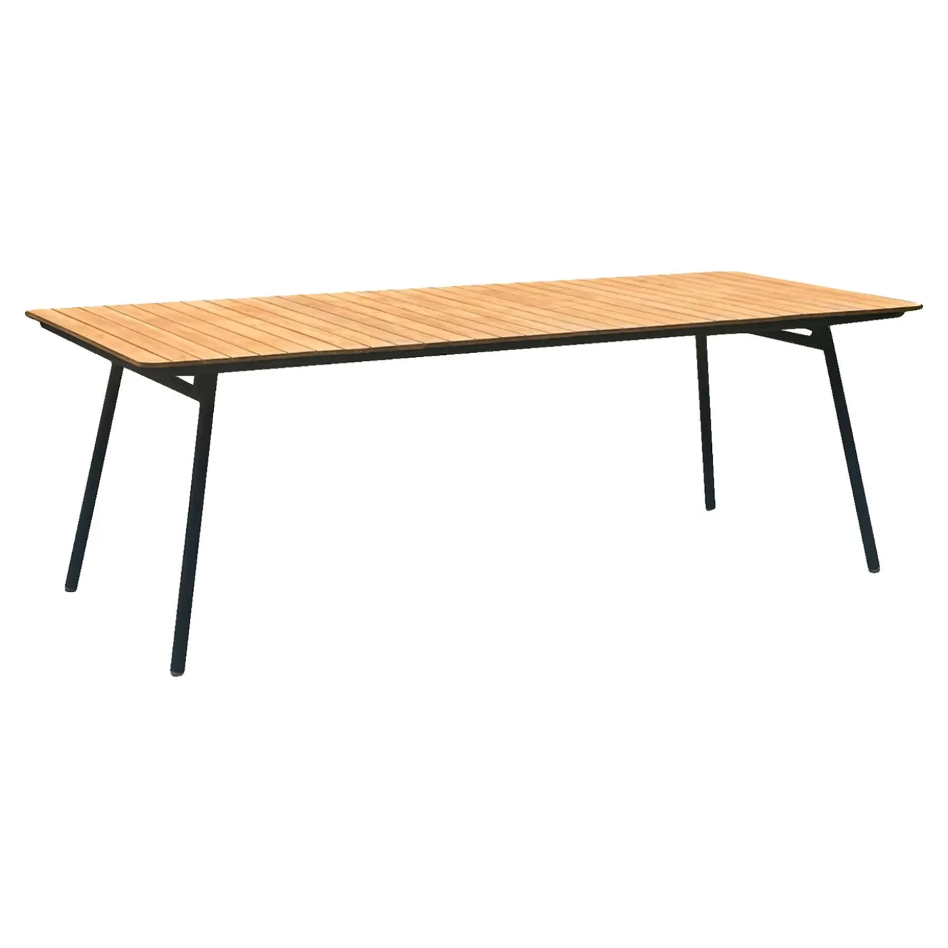 House Nordic Tuintafel Cleveland Teak Naturel/Zwart 220cm