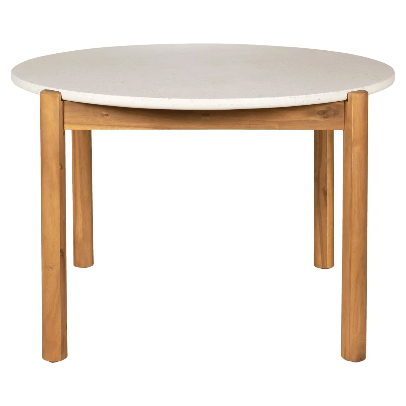 House Nordic Tuintafel Terracina Acacia Naturel/Wit Ø120cm