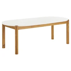 House Nordic Tuintafel Terracina Acacia Wit/Naturel 210cm