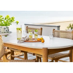 House Nordic Tuintafel Terracina Acacia Wit/Naturel 210cm