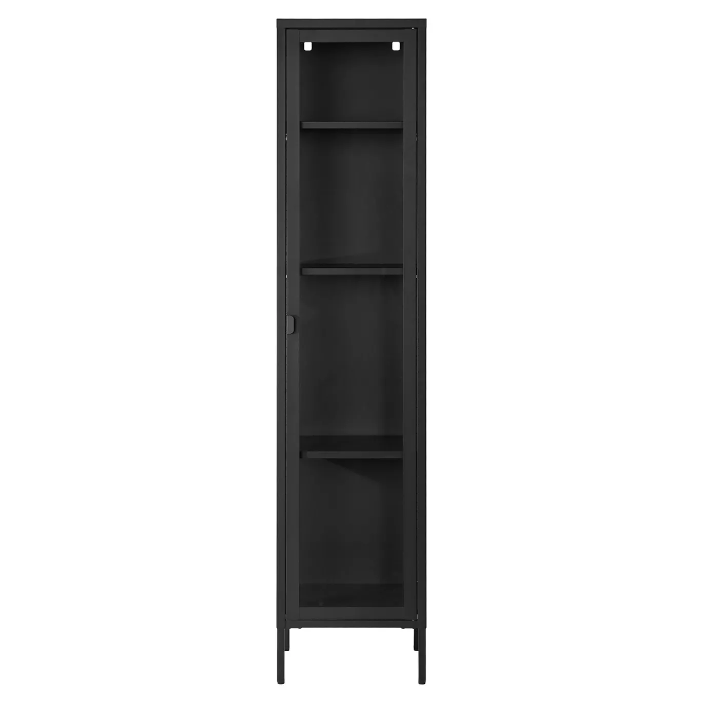 House Nordic Vitrinekast Brisbane Slim Staal Zwart 180cm