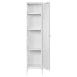 House Nordic Vitrinekast Brisbane Slim Staal Wit 180cm