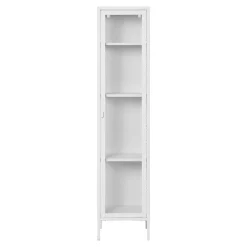 House Nordic Vitrinekast Brisbane Slim Staal Wit 180cm