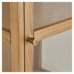 House Nordic Vitrinekast Zamora 1-Deurs Glas Naturel