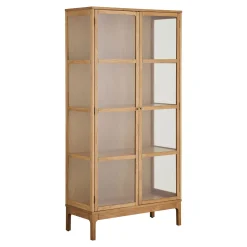 House Nordic Vitrinekast Zamora 2-Deurs Glas Naturel 180cm