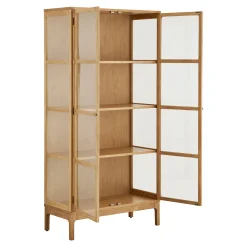 House Nordic Vitrinekast Zamora 2-Deurs Glas Naturel 180cm