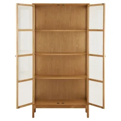 House Nordic Vitrinekast Zamora 2-Deurs Glas Naturel 180cm