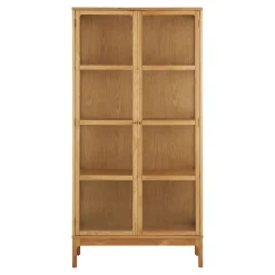 House Nordic Vitrinekast Zamora 2-Deurs Glas Naturel 180cm