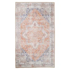House Nordic Vloerkleed Havana Oranje/Blauw 200x300cm