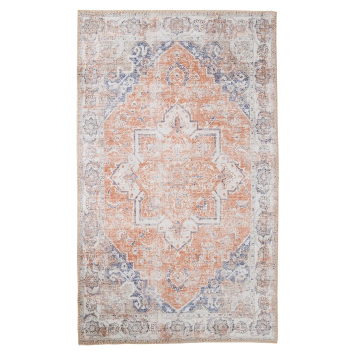House Nordic Vloerkleed Havana Oranje/Blauw 200x300cm