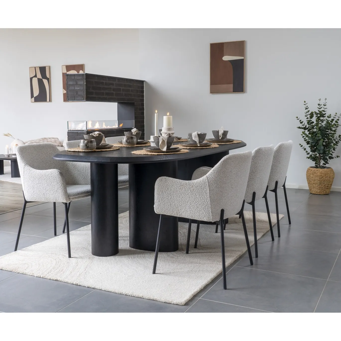 House Nordic Vloerkleed Surat Lichtbruin Ivoor 160x230cm